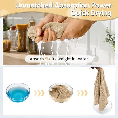 Beige Microfiber Cleaning Cloth (8pk / Beige)