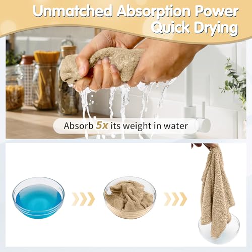 Beige Microfiber Cleaning Cloth (12pk / Beige)