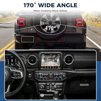 68452959AC Rear View Backup Reverse Camera Fit for Jeep Wrangler 2018 (Fit for Jeep Wrangler 2018-2022)