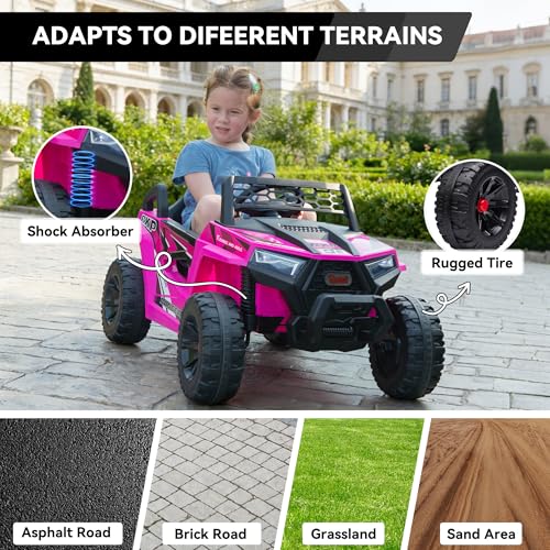 12V Kid Electric Vehicle (Rose Red)