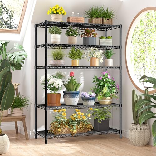 5 Tier Adjustable Storage Shelves (13.8"D x 35.5"W x 71.1"H)