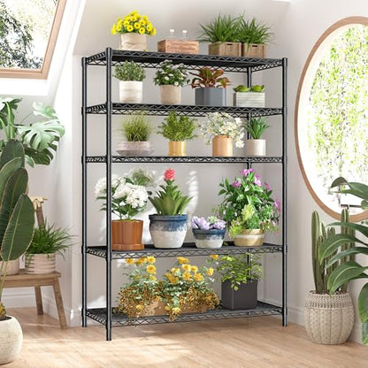 5 Tier Adjustable Storage Shelves (13.8"D x 35.5"W x 71.1"H)
