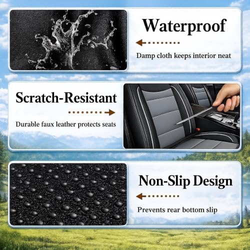 Car Seat Covers 5 Seats Set for Kia Spectra 2002 (#018 Black&Gray / 20. Spectra 2002-2009-5 Seat Covers Full Set)