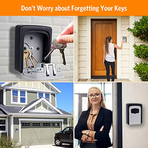 Key Lock Box Wall Mounted (Black / 2)