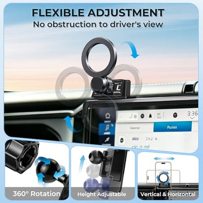 Car Phone Holder for Jeep Wrangler (Fit for 2024-2026 Wrangler/Gladiator JT, 12.3-Inch)