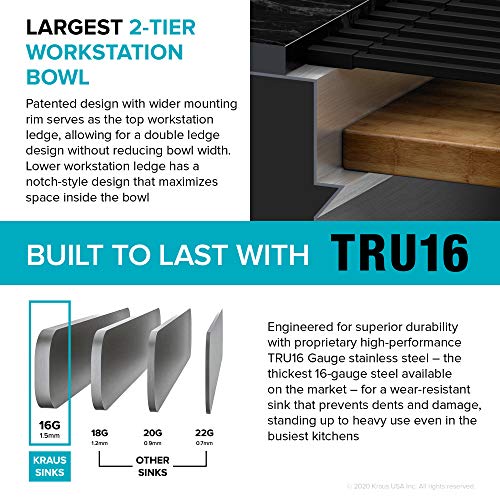 Stainless Steel 57 in Undermount Kitchen Sink KWU210 (Stainless Steel / 57 inch / Sink)