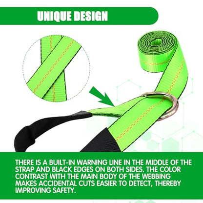 8 Pack Lasso Tow Truck Straps with D Ring 11 (2" X 8 ft)