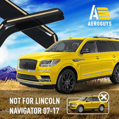 Extra Durable Window Deflectors in (For Lincoln Navigator 18-24)
