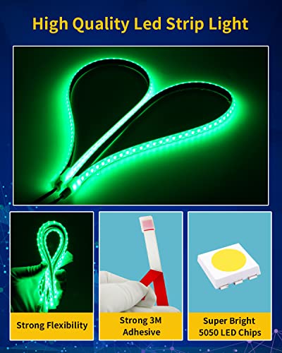 Green Led Strip Lights (Green / 24 inch)