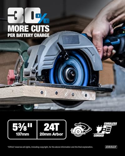 5-3/8 Inch 24T Wood Framing & 30T Metal & 50T Aluminum Cutting Circular Saw Blade, 20mm Arbor, Carbide Tipped, Thin Kerf, Black Ice™, for Wood, Aluminum, Metal, 3-Pack(C054243050-3D) (5-3/8'' 24T(3-pack))