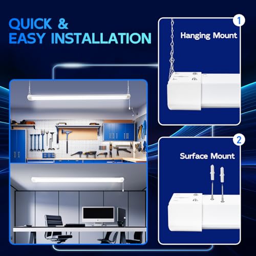 4FT 120W LED Shop Light Linkable (White / 4FT-120W)