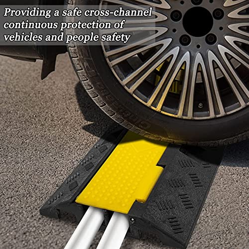 Cable Ramp 4 Pack 2 Channel 11000lbs axle Capacity Floor Cable Cord Protector (4 Pack 2 Channel)