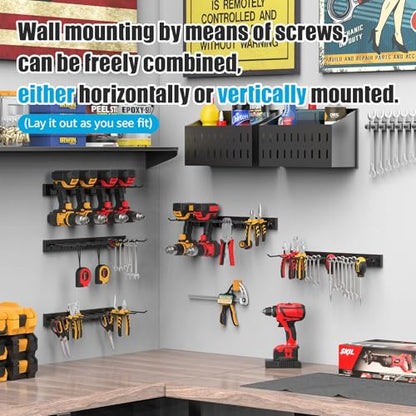 3 Modular Pegboard Strip Storage (Pack of 3 / Black)