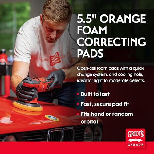 Orange Foam Correcting Pads for Car Polishing and Detailing (5.5" Pads (Set of 2))