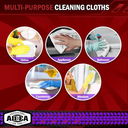 White Microfiber Cleaning Cloth 20PK (White / 20PK)
