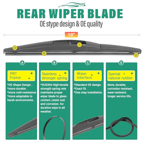 Windshield Wiper Blades Replacement for Mazda CX3 CX (22"/19"/10")