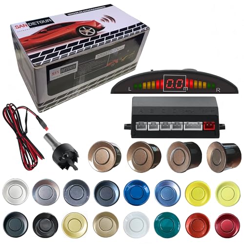 Parking Sensor Kit Backup Sensor Kit Reverse Sensor for Car 20 Color Options for Probes Adjustable Alarm Volume Professional Sensore de Reversa para Carro Safe Driving Assistant (Brown)