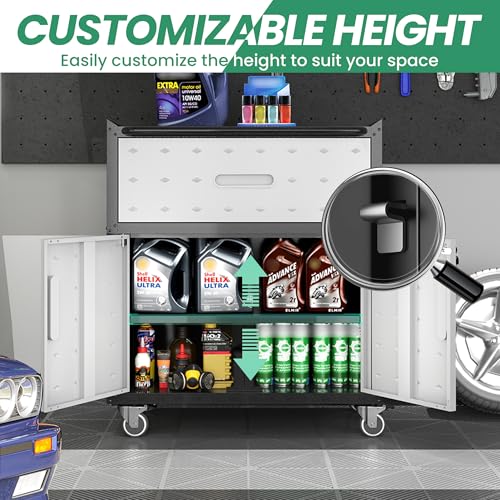 Garage Tool Cabinet Set (Black & Grey)