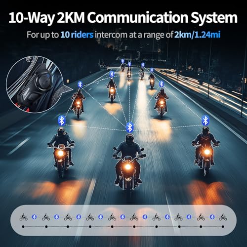 Motorcycle Helmet Bluetooth Headset (2 Pack)