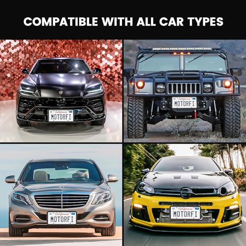 Black Silicone License Plate Frames 2 Pack (License Plate Frames with Covers)