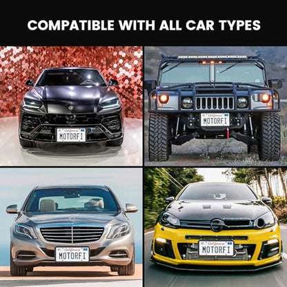 Black Silicone License Plate Frames 2 Pack (License Plate Frames with Covers)