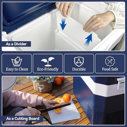 Car Fridge Portable 12V Refrigerator 40 Quart 12 Volt Freezer Compressor Cooler 12V (Blue(Matte))