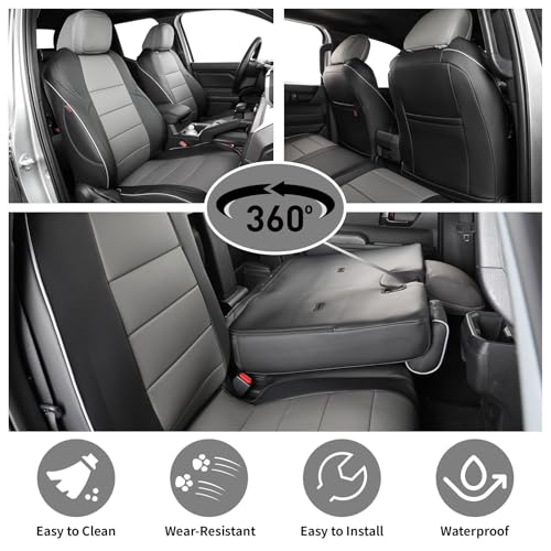 Tacoma Car Seat Covers Custom Fit for Toyota Tacoma (Leather (Black/Gray) / 2024-2026 Tacoma (Petrol) Full Set)