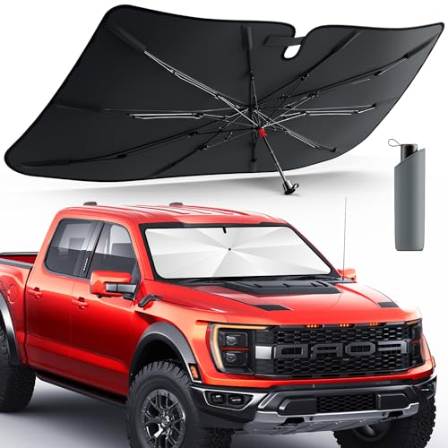 Umbrella Windshield Sun Shade for Truck (Large(61"L x 33"W))