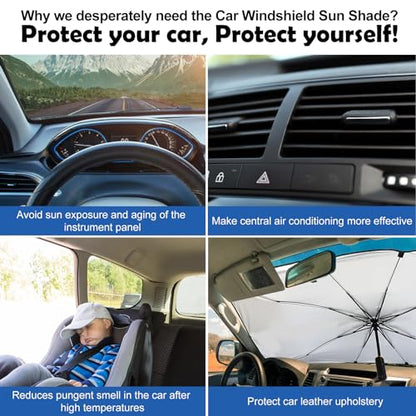 Car Windshield Sun Shade Foldable Umbrella Sunshade