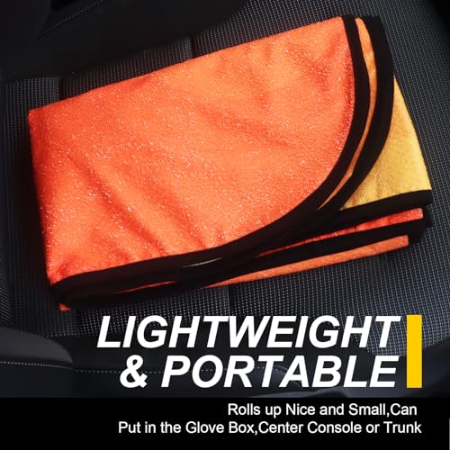 Back Seat Cover for Car Trucks Van SUV Jeep (Rear Bench Seat Towel / Orange)