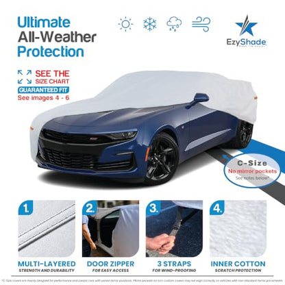 Sports Car Cover Waterproof All Weather. See Size (Reflective / C6 - see Vehicle Size Chart)