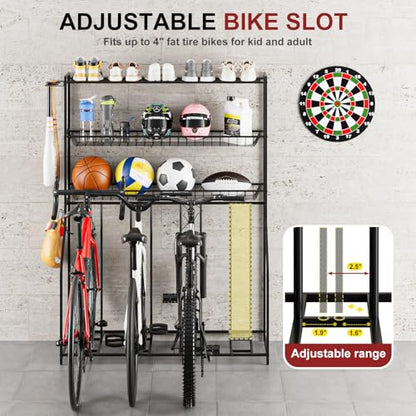 4 Bike Stand Bike Rack Garage with 3 (Large)