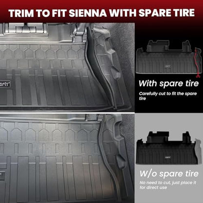 Floor Mat for Toyota Sienna 7 Seats 2021