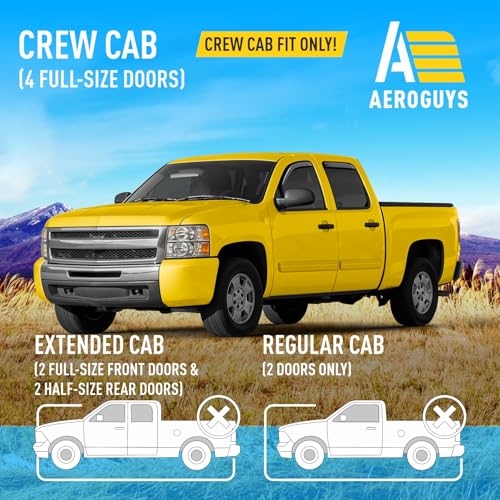 Extra Durable Window Deflectors In (For Chevy Silverado 07-13 Crew Cab)