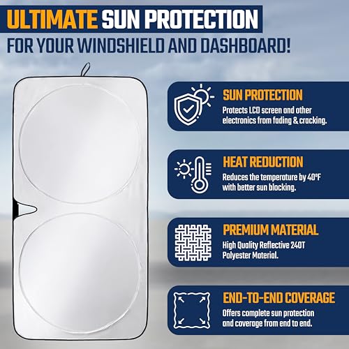 2026 Upgraded Car Windshield Sun Shade (Small)