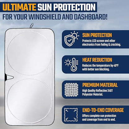 2026 Upgraded Car Windshield Sun Shade (Small)