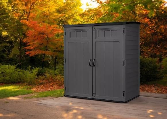 Outdoor Storage Shed (Dark Gray)