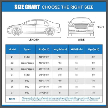 Hail Protector Car Cover (Black Blue / B2-Length 186 inch to 193inch)