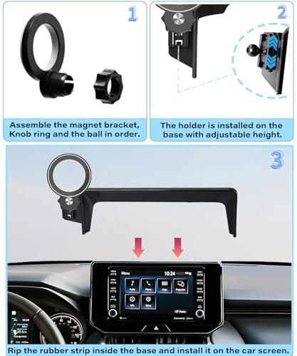 Car Phone Holder for Toyota Venza 2021 2022 2023 2024 8" Screen Accessories (fit for 2021-2024 Toyota Venza (8 Inch Screen))