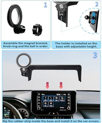 Car Phone Holder for Toyota Venza 2021 2022 2023 2024 8" Screen Accessories (fit for 2021-2024 Toyota Venza (8 Inch Screen))