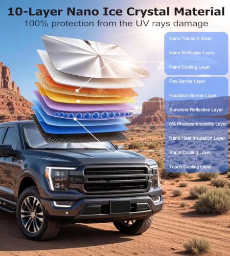 Umbrella Windshield Sun Shade for Ford F150 F250 F350 F450 (FOR | Ford F150 F250 F350 F450 (2015-2026))
