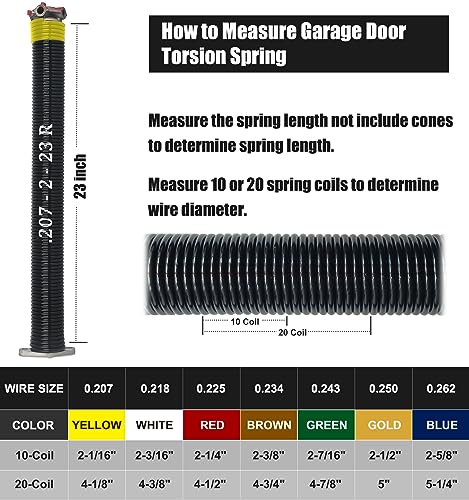 Garage Door Torsion Spring Set (.207x2x23")