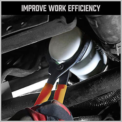 12" Adjustable Oil Filter Pliers (Orange)