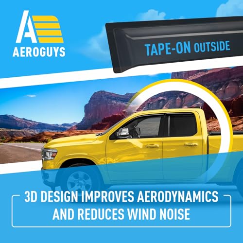 Extra Durable Window Deflectors Tape (For Dodge RAM 19-26 Quad Cab)