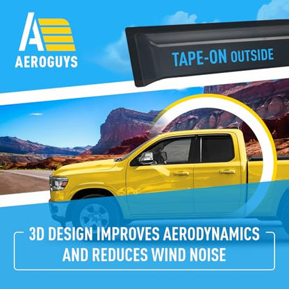 Extra Durable Window Deflectors Tape (For Dodge RAM 19-26 Quad Cab)