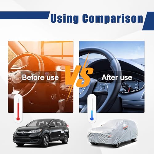 6 Layers SUV Car Cover Custom Fit for Honda CRV CR (LM-Silver / Custom Fit Honda CR-V)