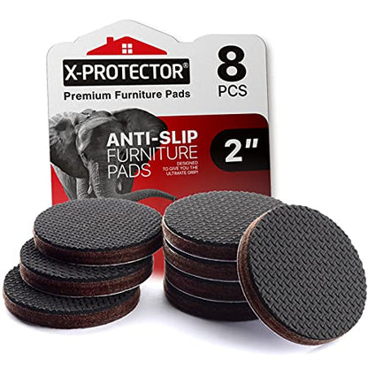 Non Slip Furniture Pads (8 Round 2")