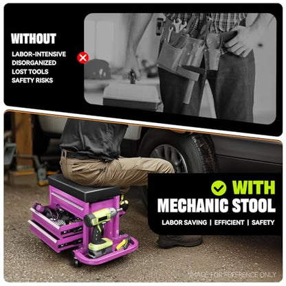 Mechanic Rolling Seat (Purple)