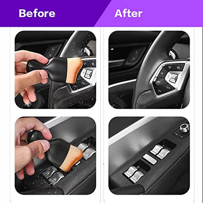 Car Interior Detailing Brush (Black&brown With Cap)