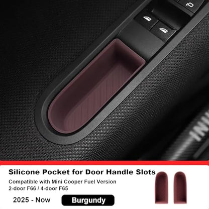 Car Door Handle Slot Organizer Tray Mat Scratch (Burgundy / Door Handle Slot)